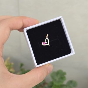 آویز قلب نگین دار کد 13