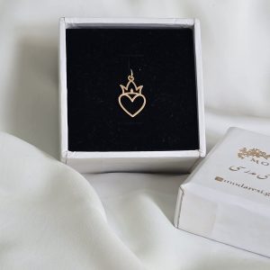 آویز قلب تاج‌دار کد 15