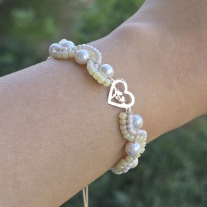 دستبند مرواریدی پرنده کد 452