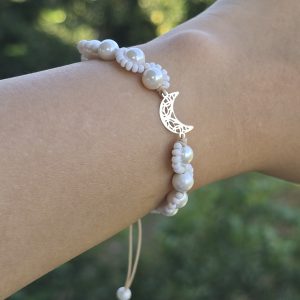 دستبند مرواریدی ماه کد 366