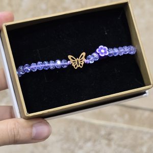 دستبند مرواریدی پروانه کد 265