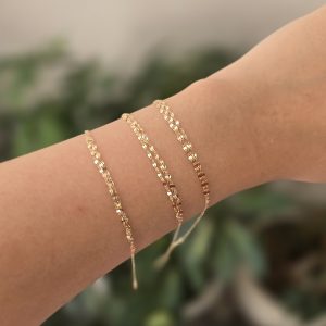 دستبند پولکی سه رج