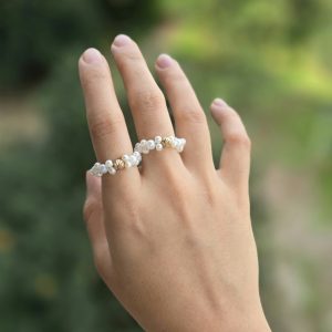 انگشتر مروارید گوی